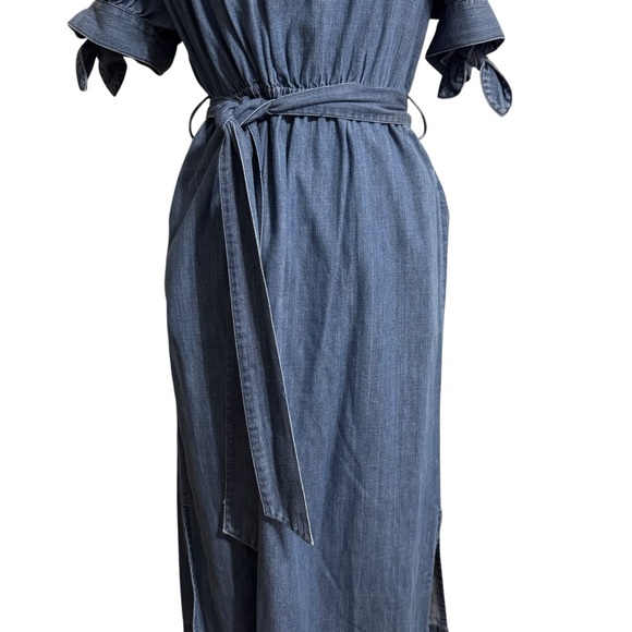 J.Crew chambray off the shoulder dress size 8 EUC - Picture 2 of 5